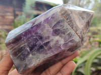 Polished Chevron Amethyst Points x 2 From Madagascar