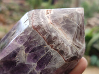Polished Chevron Amethyst Points x 2 From Madagascar