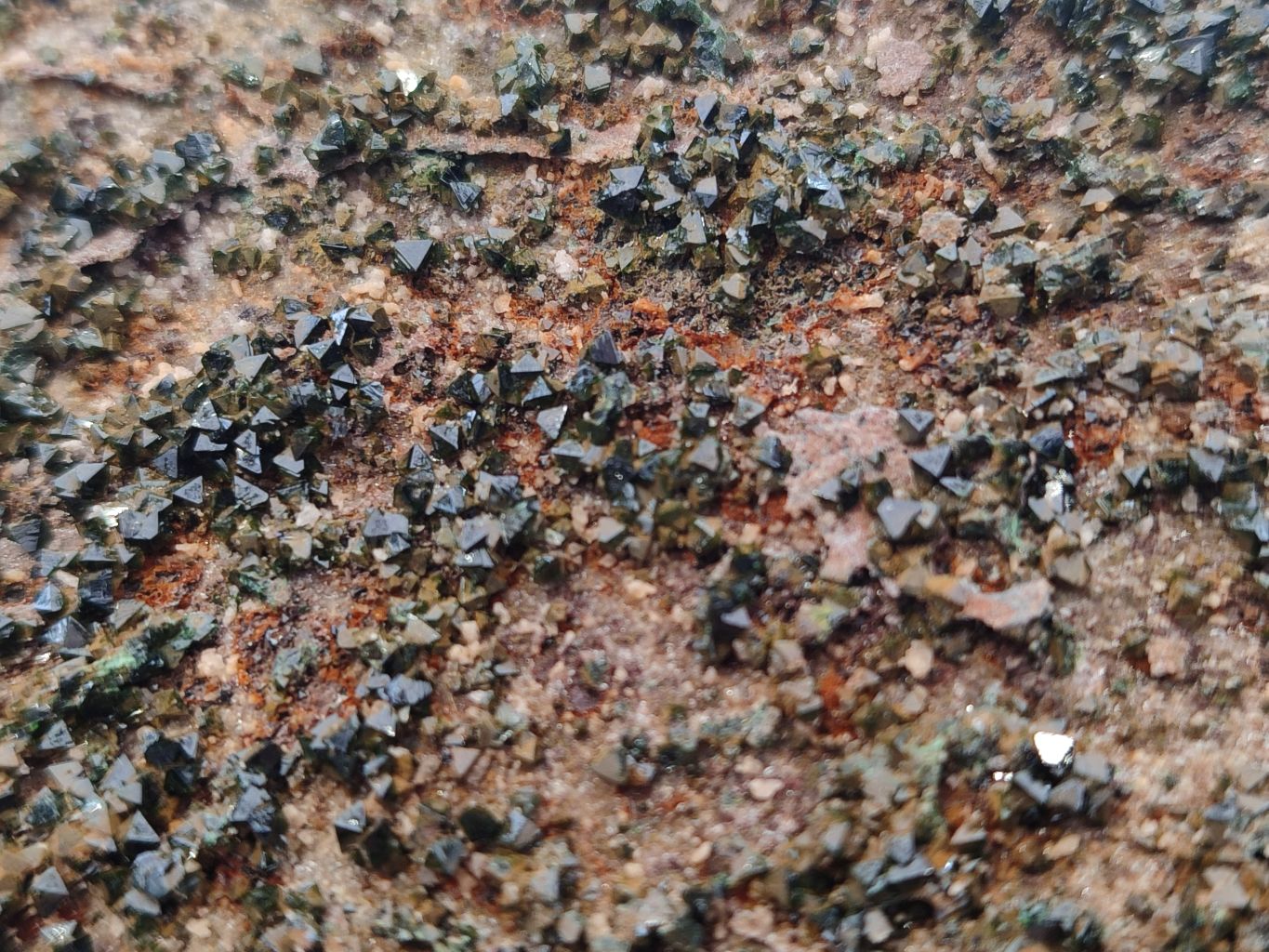 Natural Libethenite Crystals On Dolomite Matrix Specimens x 3 From Shituru, Congo - Toprock Gemstones and Minerals 