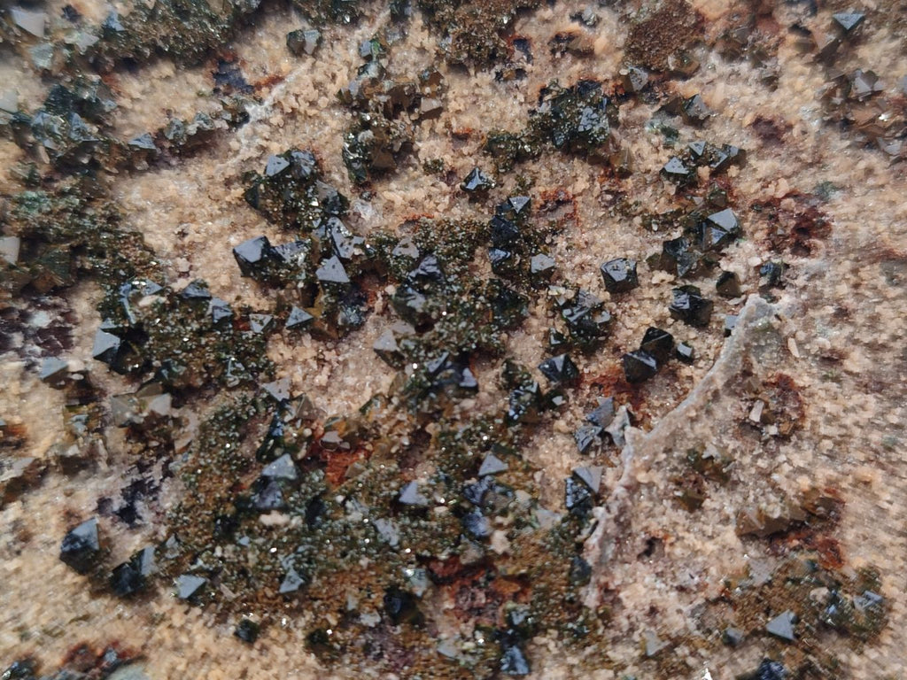 Natural Libethenite Crystals On Dolomite Matrix Specimens x 3 From Shituru, Congo - Toprock Gemstones and Minerals 