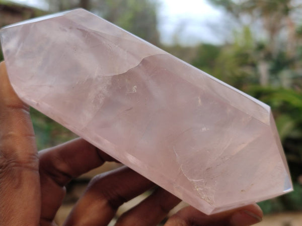 Polished Rose Quartz Crystals x 4 From Ambatondrazaka, Madagascar - Toprock Gemstones and Minerals 