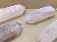 Polished Rose Quartz Crystals x 4 From Ambatondrazaka, Madagascar - Toprock Gemstones and Minerals 