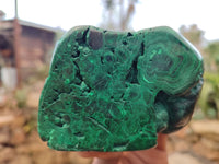 Polished Malachite Free Forms x 3 From Congo - Toprock Gemstones and Minerals 