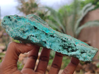 Natural Chrysocolla With Malachite Dolomite Specimens x 3 From Congo - Toprock Gemstones and Minerals 
