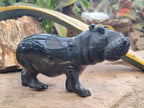 Polished Leopard Stone Hippo Carvings x 2 From Zimbabwe - Toprock Gemstones and Minerals 