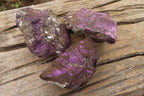 Natural Metallic Purpurite Cobbed Specimens x 6 From Erongo, Namibia - Toprock Gemstones and Minerals 