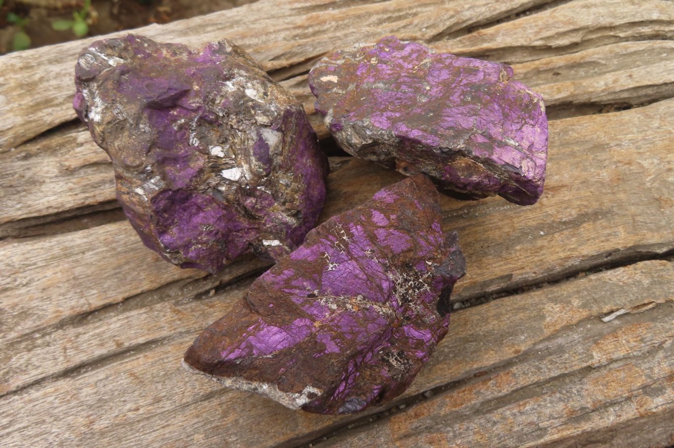 Natural Metallic Purpurite Cobbed Specimens x 6 From Erongo, Namibia - Toprock Gemstones and Minerals 
