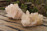 Natural Mixed Quartz Clusters x 4 From Madagascar - Toprock Gemstones and Minerals 
