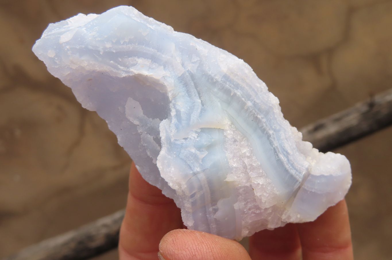 Natural Etched Blue Chalcedony Specimens x 12 From Malawi - Toprock Gemstones and Minerals 