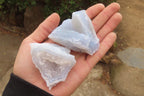 Natural Etched Blue Chalcedony Specimens x 12 From Malawi - Toprock Gemstones and Minerals 