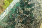 Polished Rare Emerald Mica In Matrix Standing Free Forms x 2 From Mutoko, Zimbabwe - Toprock Gemstones and Minerals 