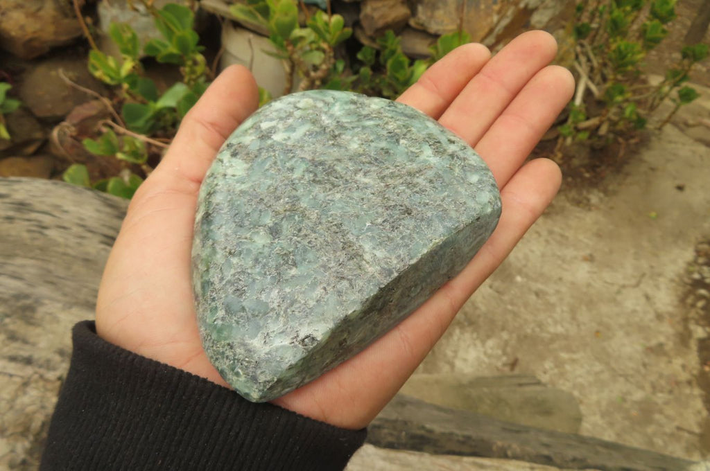 Polished Rare Emerald Mica In Matrix Standing Free Forms x 2 From Mutoko, Zimbabwe - Toprock Gemstones and Minerals 