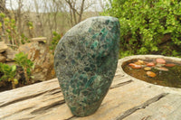 Polished Rare Emerald Mica In Matrix Standing Free Forms x 2 From Mutoko, Zimbabwe - Toprock Gemstones and Minerals 