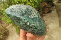 Polished Rare Emerald Mica In Matrix Standing Free Forms x 2 From Mutoko, Zimbabwe - Toprock Gemstones and Minerals 