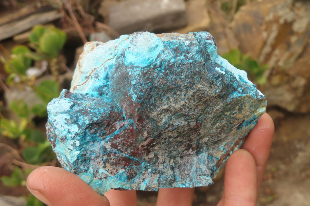 Natural Shattuckite Dolomite Specimens x 4 From Namibia - Toprock Gemstones and Minerals 