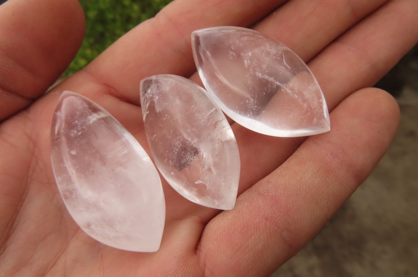 Polished Clear Quartz "Angel Tears" Pendant Pieces x 20 From Madagascar - Toprock Gemstones and Minerals 