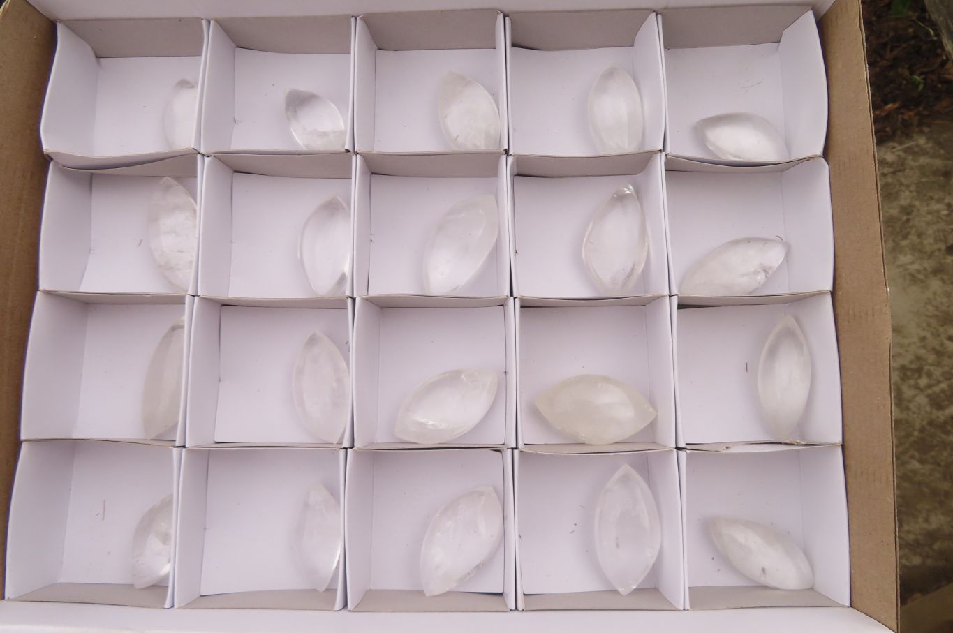 Polished Clear Quartz "Angel Tears" Pendant Pieces x 20 From Madagascar - Toprock Gemstones and Minerals 