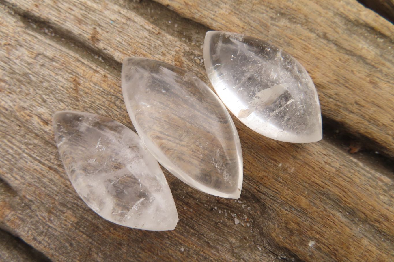 Polished Clear Quartz "Angel Tears" Pendant Pieces x 20 From Madagascar - Toprock Gemstones and Minerals 