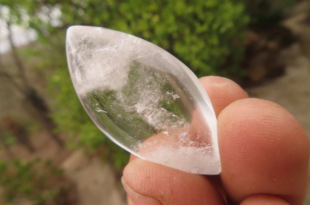 Polished Clear Quartz "Angel Tears" Pendant Pieces x 20 From Madagascar - Toprock Gemstones and Minerals 