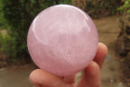 Polished Rose Quartz Spheres x 2 From Ambatondrazaka, Madagascar - Toprock Gemstones and Minerals 