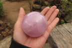 Polished Rose Quartz Spheres x 2 From Ambatondrazaka, Madagascar - Toprock Gemstones and Minerals 