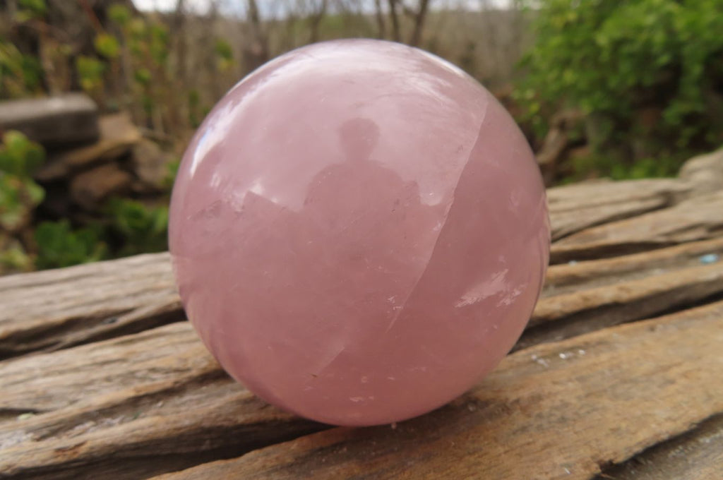 Polished Rose Quartz Spheres x 2 From Ambatondrazaka, Madagascar - Toprock Gemstones and Minerals 
