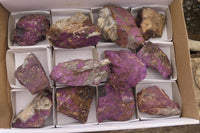 Natural Metallic Purpurite Cobbed Specimens x 12 From Erongo, Namibia - Toprock Gemstones and Minerals 
