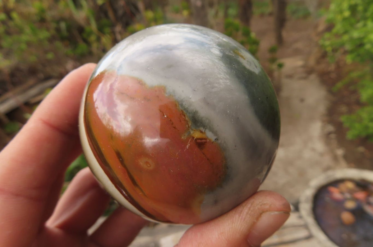 Polished Polychrome Jasper Spheres x 6 From Mahajanga, Madagascar - Toprock Gemstones and Minerals 