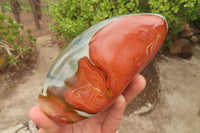 Polished Polychrome Jasper Standing Free Forms x 3 From Madagascar - Toprock Gemstones and Minerals 