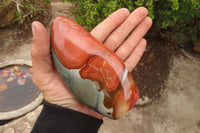 Polished Polychrome Jasper Standing Free Forms x 3 From Madagascar - Toprock Gemstones and Minerals 
