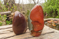 Polished Polychrome Jasper Standing Free Forms x 3 From Madagascar - Toprock Gemstones and Minerals 