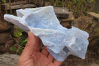 Natural Etched Blue Chalcedony Specimens x 2 From Nsanje, Malawi - Toprock Gemstones and Minerals 