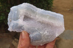 Natural Etched Blue Chalcedony Specimens x 2 From Nsanje, Malawi - Toprock Gemstones and Minerals 