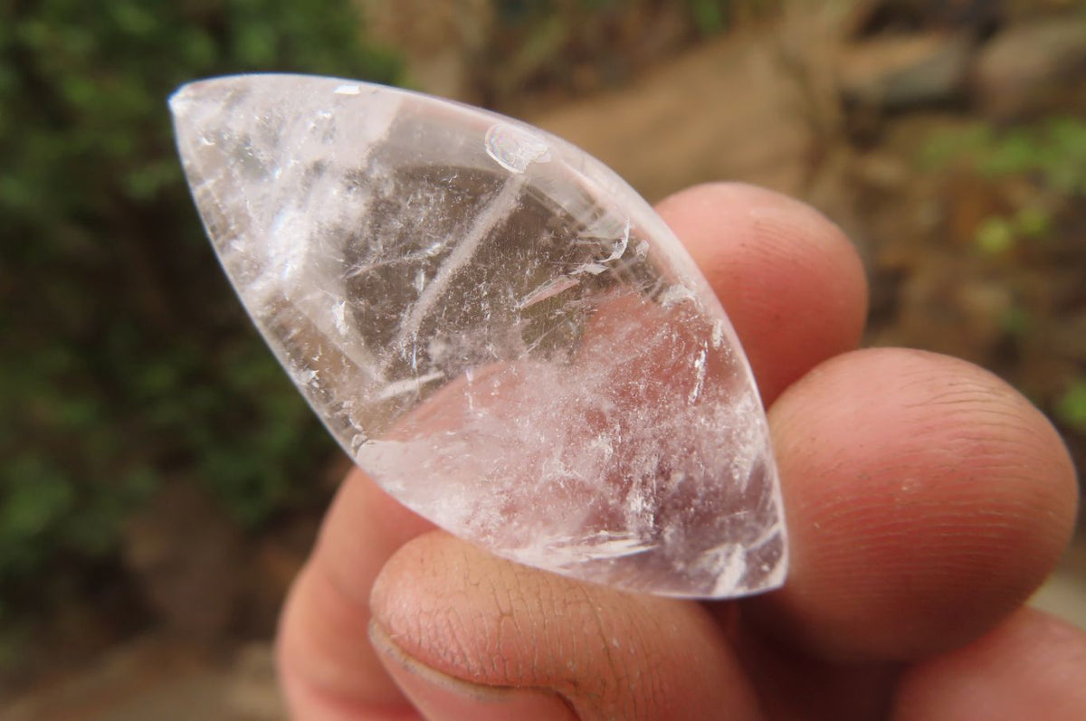 Polished Clear Quartz "Angel Tears" Pendant Pieces x 20 From Madagascar - Toprock Gemstones and Minerals 