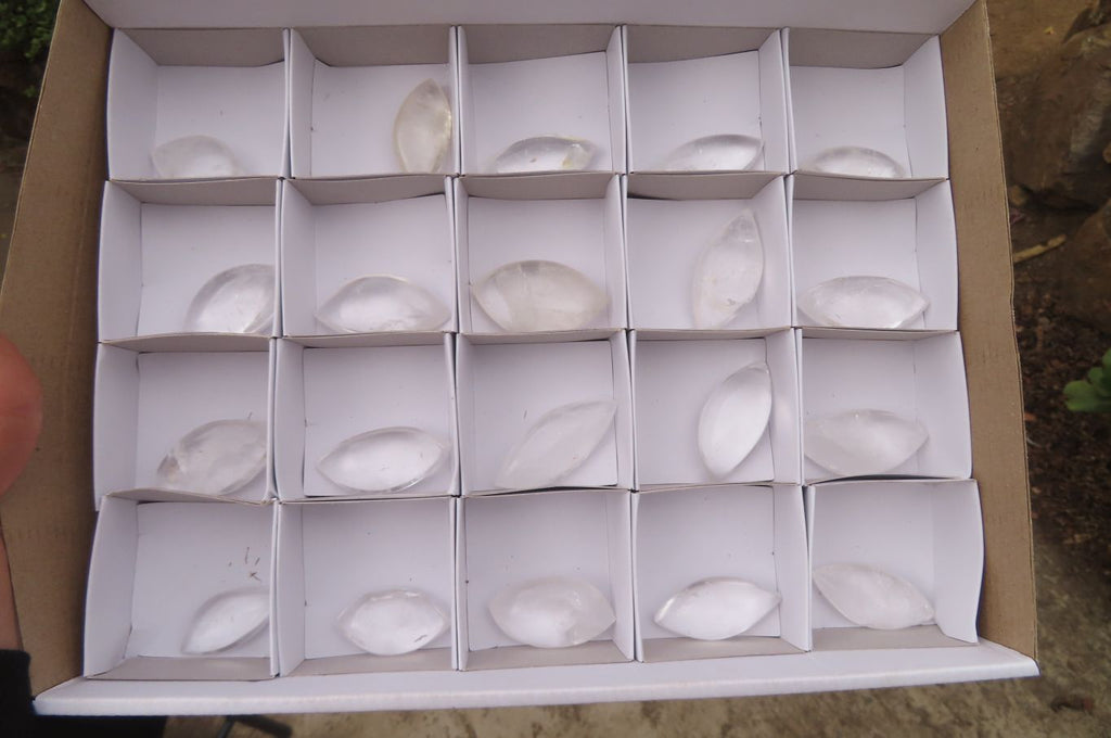 Polished Clear Quartz "Angel Tears" Pendant Pieces x 20 From Madagascar - Toprock Gemstones and Minerals 