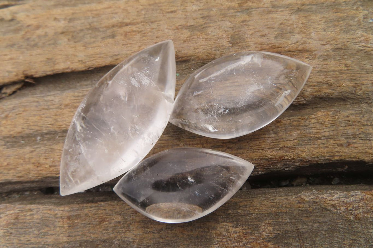 Polished Clear Quartz "Angel Tears" Pendant Pieces x 20 From Madagascar - Toprock Gemstones and Minerals 