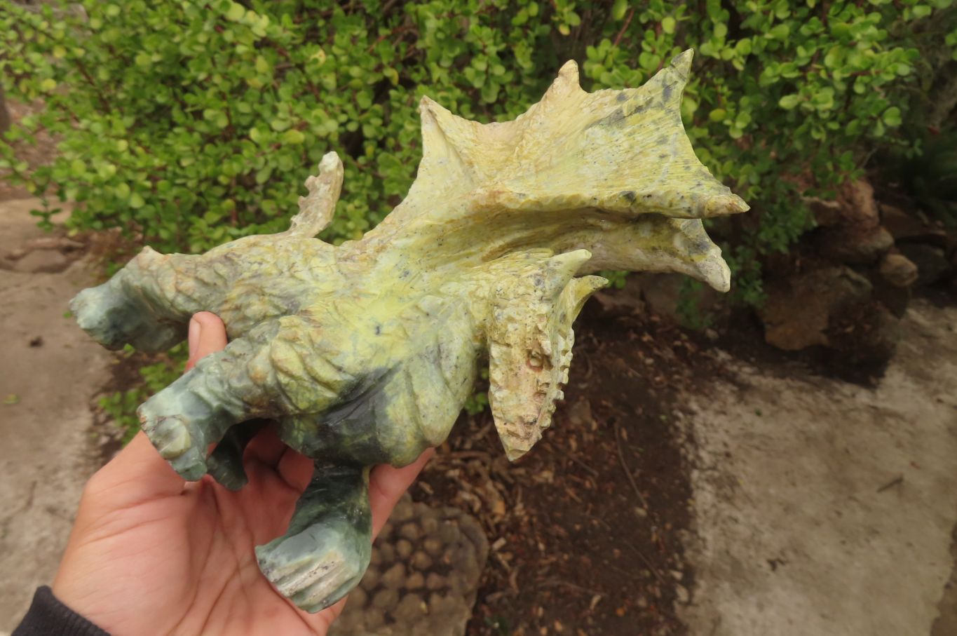 Polished Leopard Stone Welsh Dragon Carving x 1 From Zimbabwe - Toprock Gemstones and Minerals 
