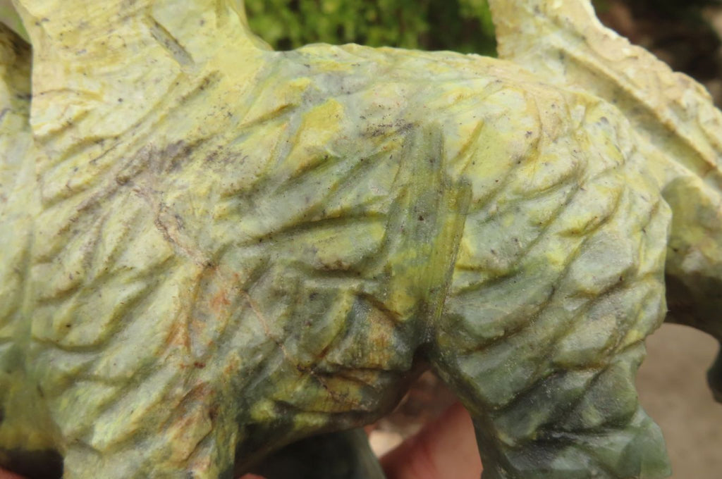 Polished Leopard Stone Welsh Dragon Carving x 1 From Zimbabwe - Toprock Gemstones and Minerals 