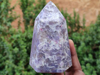 Polished Lepidolite Points x 2 From Madagascar - Toprock Gemstones and Minerals 