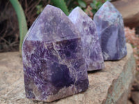 Polished Lepidolite Points x 2 From Madagascar - Toprock Gemstones and Minerals 
