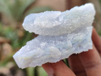 Natural Etched Blue Chalcedony Specimens x 20 From Malawi - Toprock Gemstones and Minerals 
