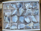 Natural Etched Blue Chalcedony Specimens x 20 From Malawi - Toprock Gemstones and Minerals 