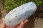Polished XL Blue Spinel Quartz Standing Free Form x 1 From Madagascar - Toprock Gemstones and Minerals 