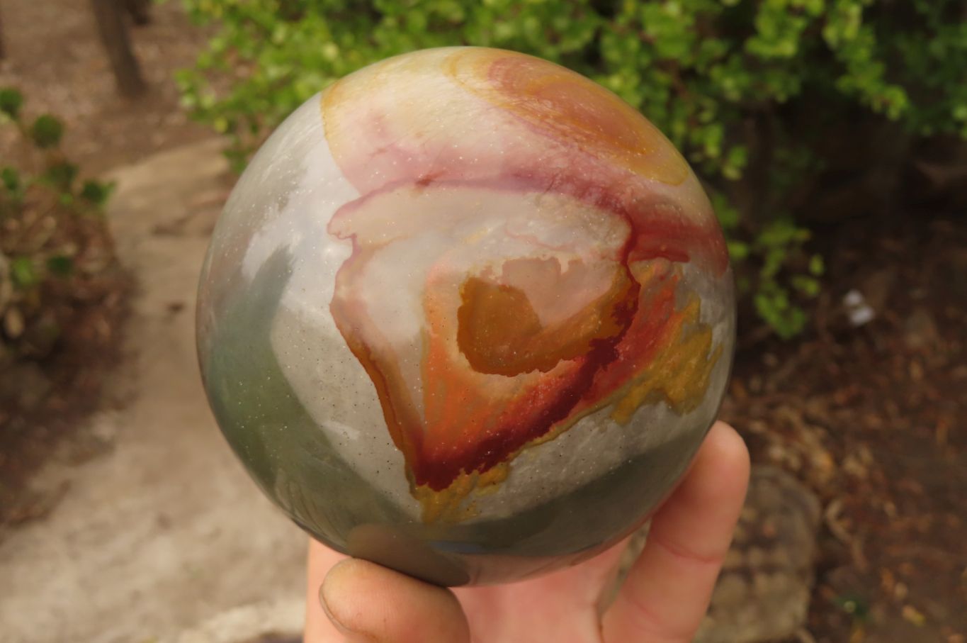 Polished Polychrome Jasper Spheres x 2 From Madagascar - Toprock Gemstones and Minerals 