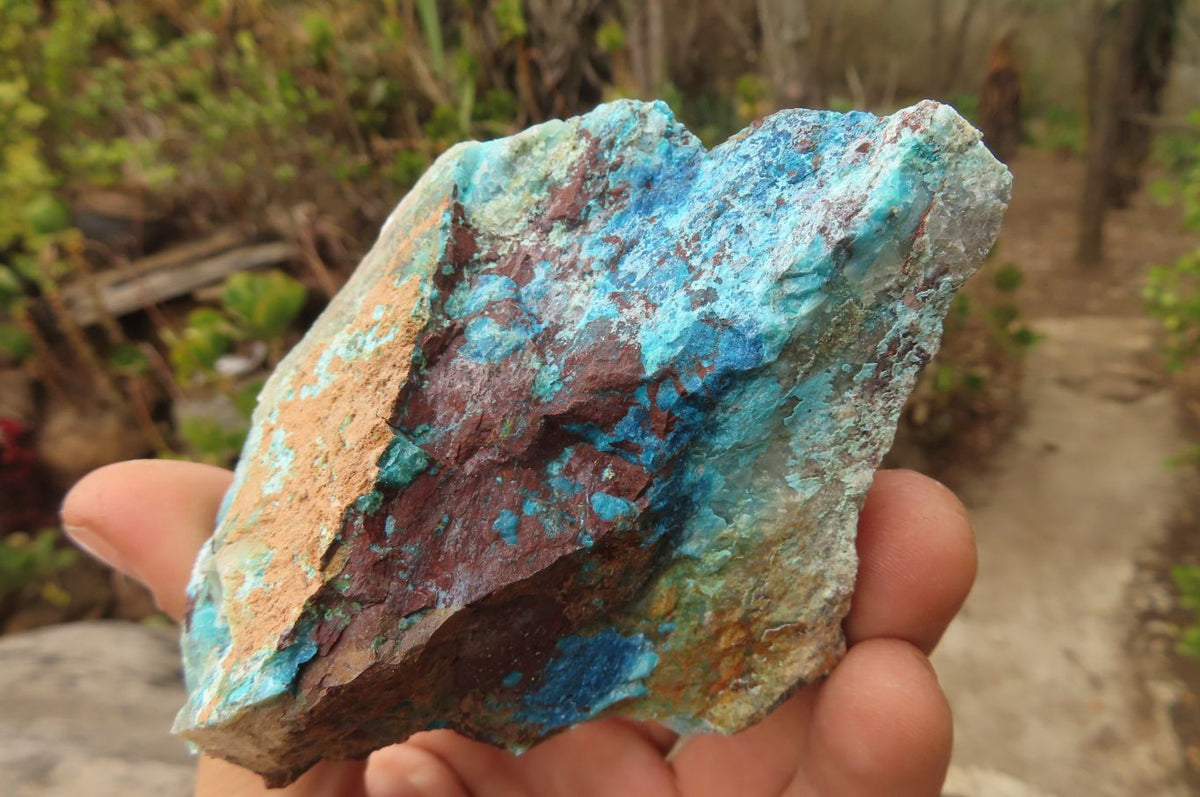 Natural Rough Shattuckite Cobbed Specimens x 6 From Kaokoveld, Namibia - Toprock Gemstones and Minerals 