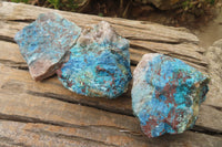 Natural Rough Shattuckite Cobbed Specimens x 6 From Kaokoveld, Namibia