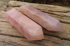 Polished Rose Quartz Double Terminated Points x 3 From Madagascar - Toprock Gemstones and Minerals 