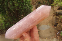 Polished Rose Quartz Double Terminated Points x 3 From Madagascar - Toprock Gemstones and Minerals 