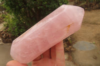Polished Rose Quartz Double Terminated Points x 3 From Madagascar - Toprock Gemstones and Minerals 