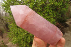 Polished Rose Quartz Double Terminated Points x 3 From Madagascar - Toprock Gemstones and Minerals 